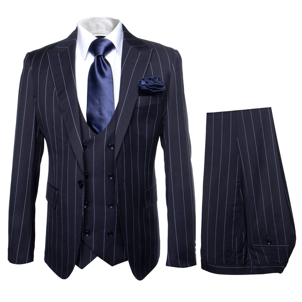 Rossi Man MAX RM1725 Slim Fit 3-Piece Suit â€“ Modern & Stylish Navy Suit for Men