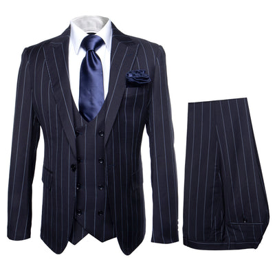 Rossi Man MAX RM1725 Slim Fit 3-Piece Suit â€“ Modern & Stylish Navy Suit for Men