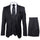 Rossi Man Max RM1728 â€“ Slim Fit 3-Piece Menâ€™s Suit in Black Stripe