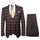 Rossi Man MAX RM1735 Slim Fit 3-Piece Brown Suit – Modern Formalwear for Men