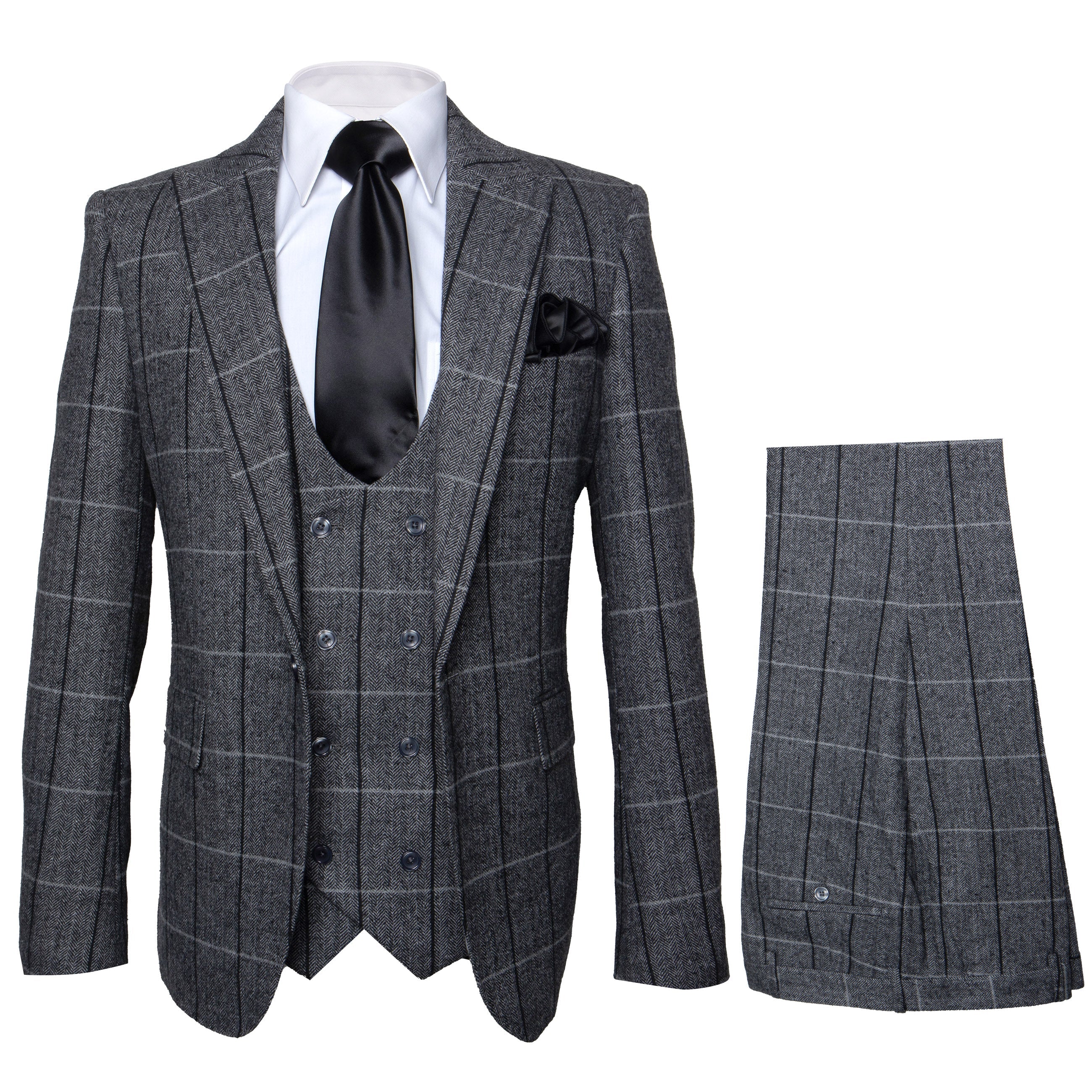 Rossi Man RM1742 – Max Collection Stylish Slim Fit Men’s Suit in Brown - 34R