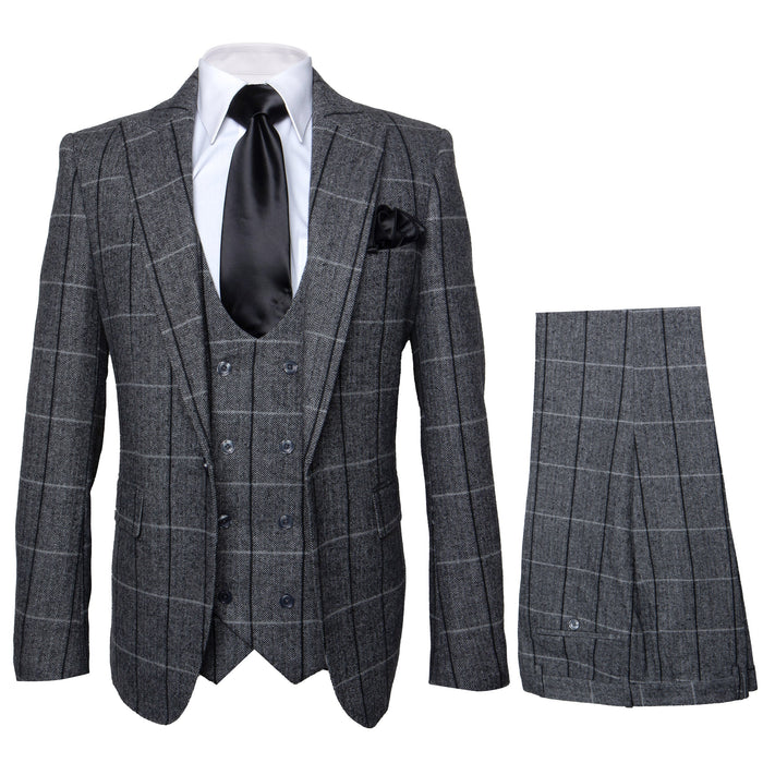 Rossi Man RM1742 Max Collection Stylish Slim Fit Mens Suit in Brown