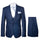 Rossi Man MAX RM1783 Slim Fit 3-Piece Suit – Modern Solid Blue Suit for Men