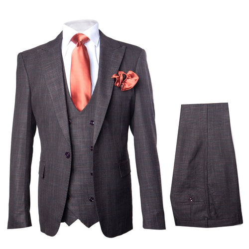 Rossi Man MAX RM1787 Slim Fit 3-Piece Suit Stylish and Elegant Mens Formal wear