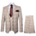 Rossi Man MAX RM1824 Slim Fit 3-Piece Light Brown Suit – Elegant Formalwear for Men