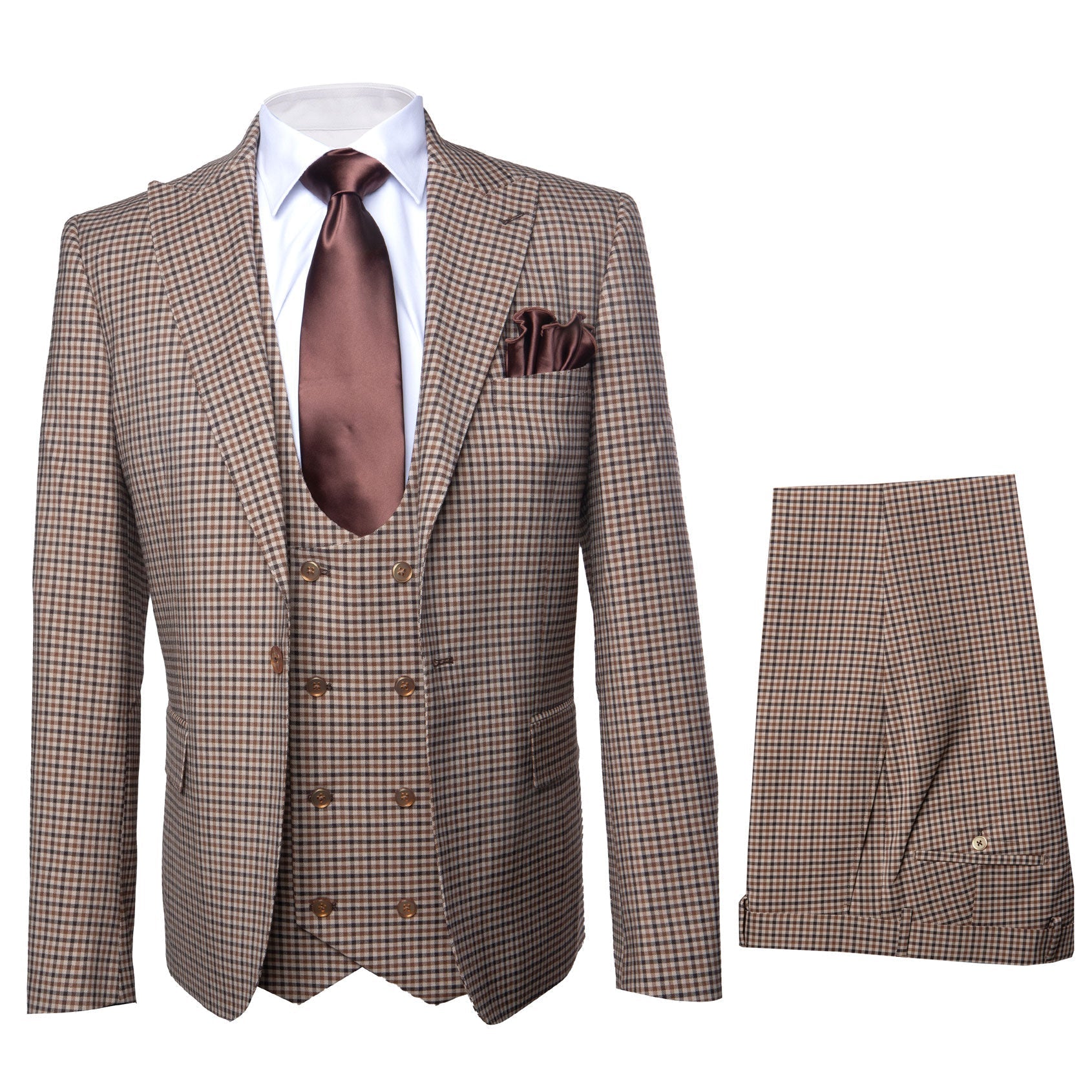 Rossi Man MAX RM1839 Slim Fit 3-Piece Suit – Stylish Formalwear for Men - 34R