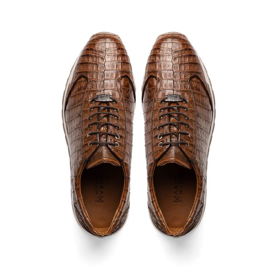 Marco Di Milano Alonzo Men's Shoes Genuine Caiman Crocodile Casual Sneakers - 8