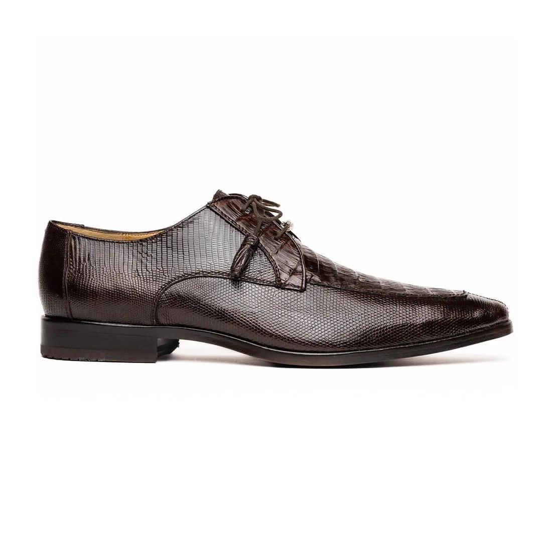 Marco Di Milano Merida Brown Oxfords Lizard & Caiman Crocodile Shoes - 6