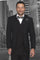 Men's Designer Classic Fit Pleated Pant Wool Suit with Double Breasted Vest in Black