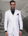 Mens 2 Button Classic Fit Pleated Pant Suit with Double Breasted Vest in White