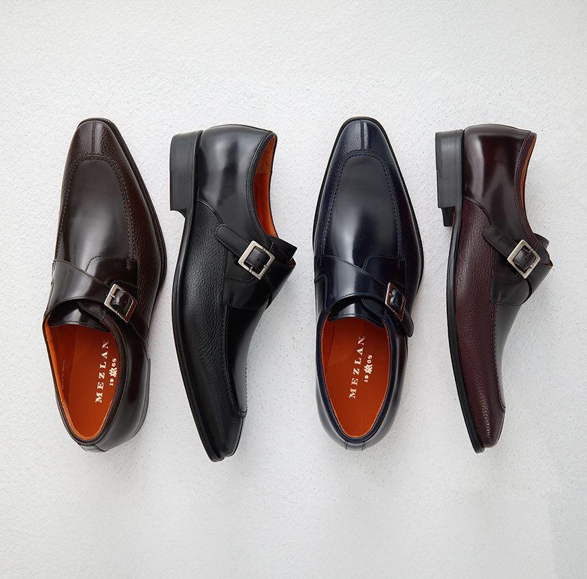 Mezlan Pego Monk Strap - Luxury Italian Leather Shoes - 8