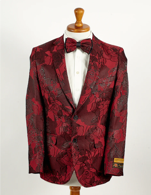Best Mens 2 Button Burgundy Floral Paisley Prom 2026 and Wedding Blazer  - For Men  Fashion Perfect For Wedding or Prom 2026 or Business  or Church