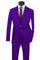Mens Basic 2 Button Classic Fit Poplin Suit in Purple
