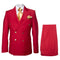 Rossi Man MILANO RM1191 – Slim Fit Red 3-Piece Suit for Men | Stylish Modern Formalwear