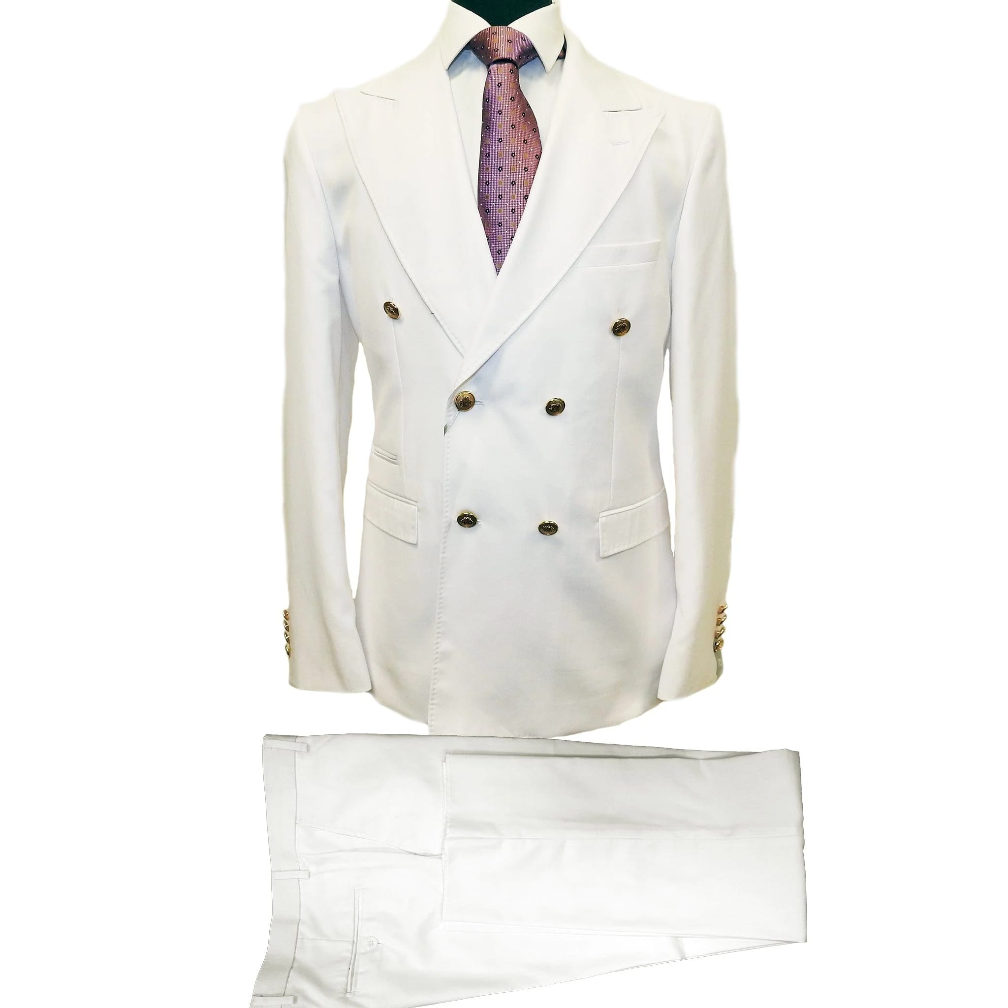 Rossiman Suits For Sale -  Mens Designer Suit - Fashion Suits - Fancy White Suits - 38 Short Jacket+32 Waist Adjustable 28to34)(Height: 5 4 to5 7 )(Neck  15-16.5)S-M)