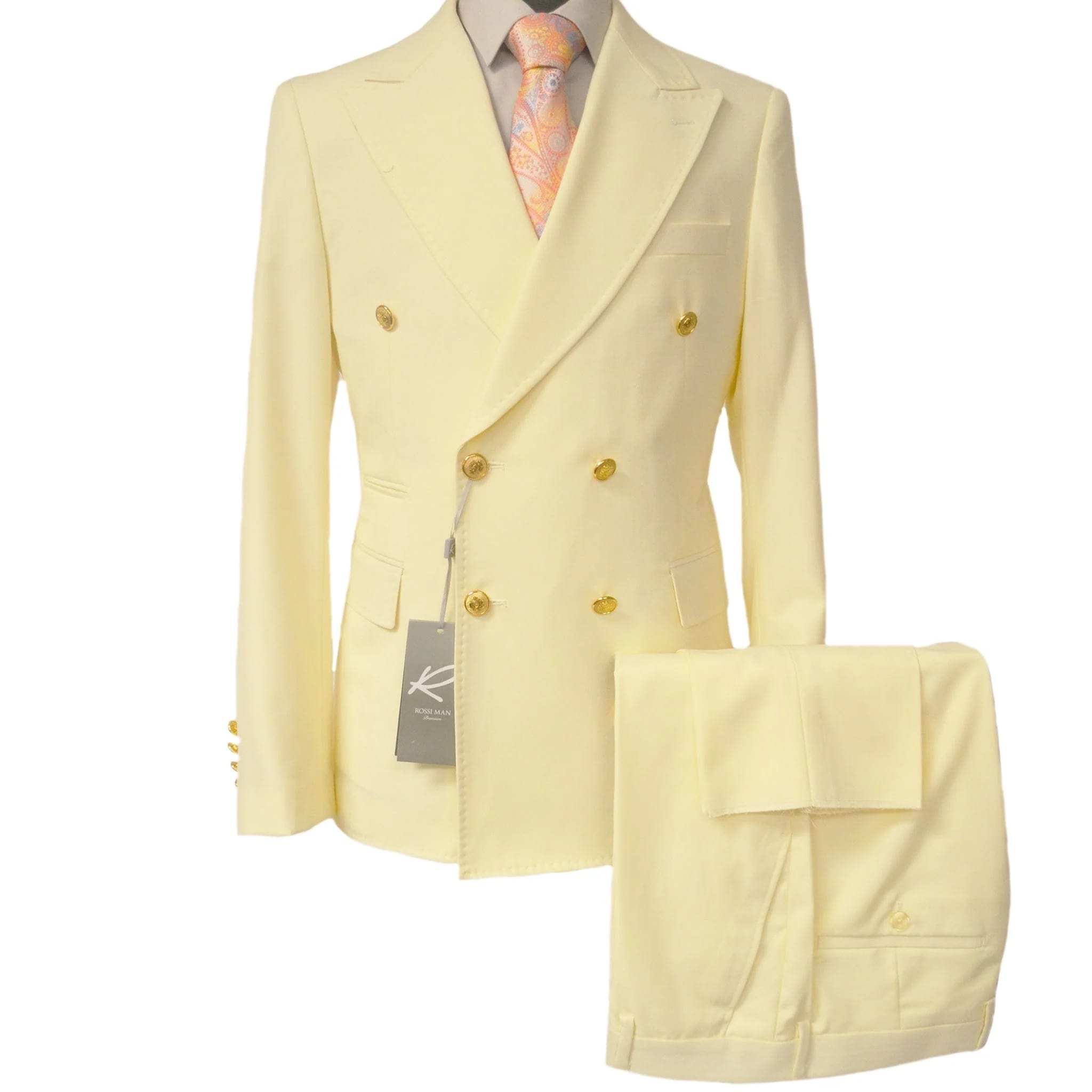 Rossiman Suits For Sale -  Mens Designer Suit - Fashion Suits - Fancy White Suits - 38 Short Jacket+32 Waist Adjustable 28to34)(Height: 5 4 to5 7 )(Neck  15-16.5)S-M)