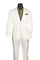 White Linen Blend Modern Fit Notch Lapel 2 Piece Suit