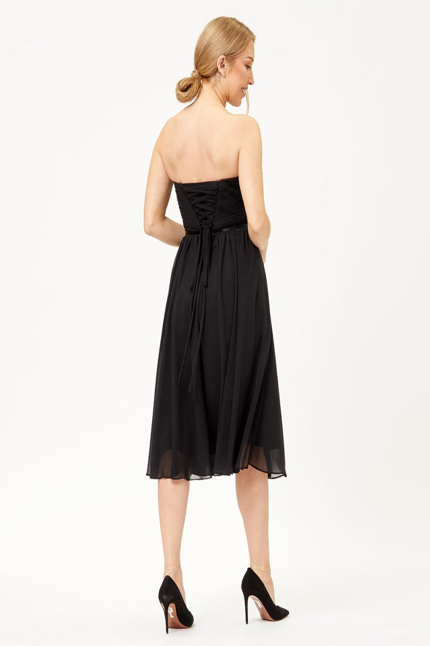 Quince Dama Dresses - Short Quinceanera Dresses in Color Black - 6