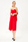 May Queen MQ1161 Ruched Twist Front A Line Lace Up Back Cocktail Dress