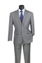 Catania Collection - Modern Fit Windowpane Suit 2 Piece in Medium Gray