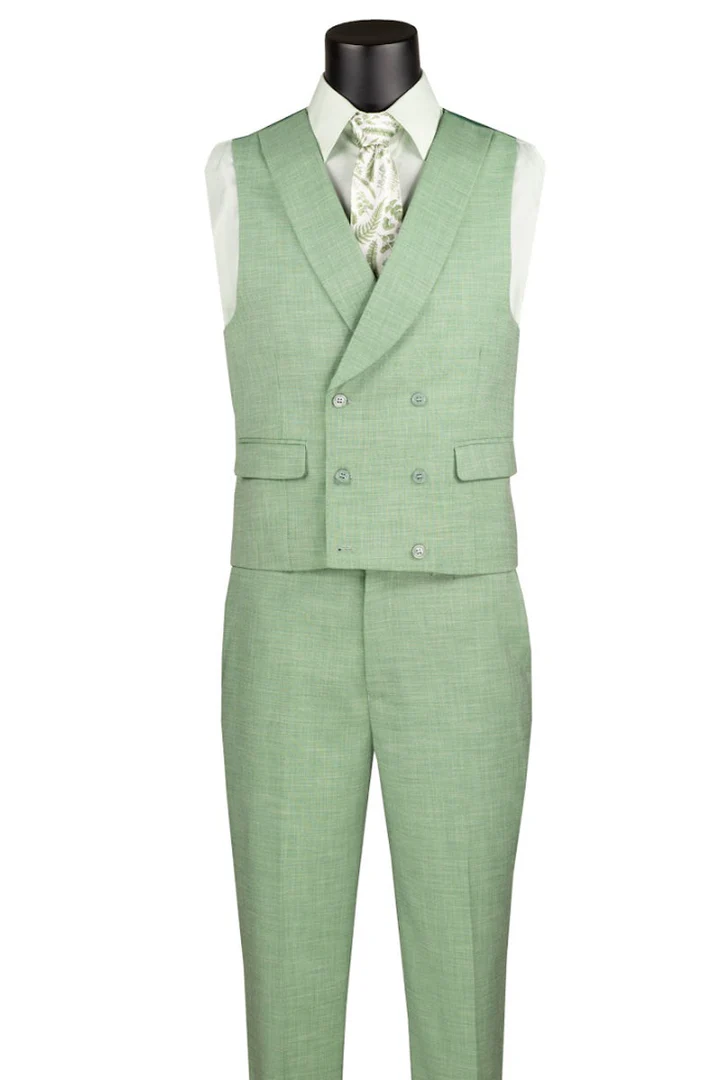 Mens Easter Suit - Jacket and Pants in Summer Color Light Green Modern Fit Light Weight - 34 Short or Extra Small