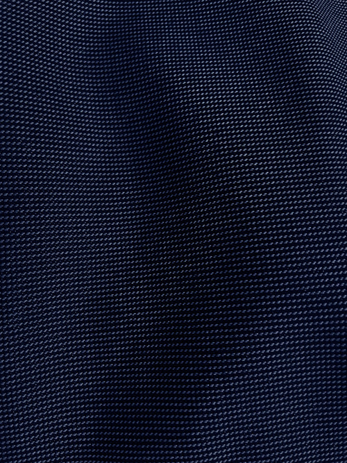 Birdseye Pattern Modern Fit 3 Piece Navy Suit with Contrast Trim