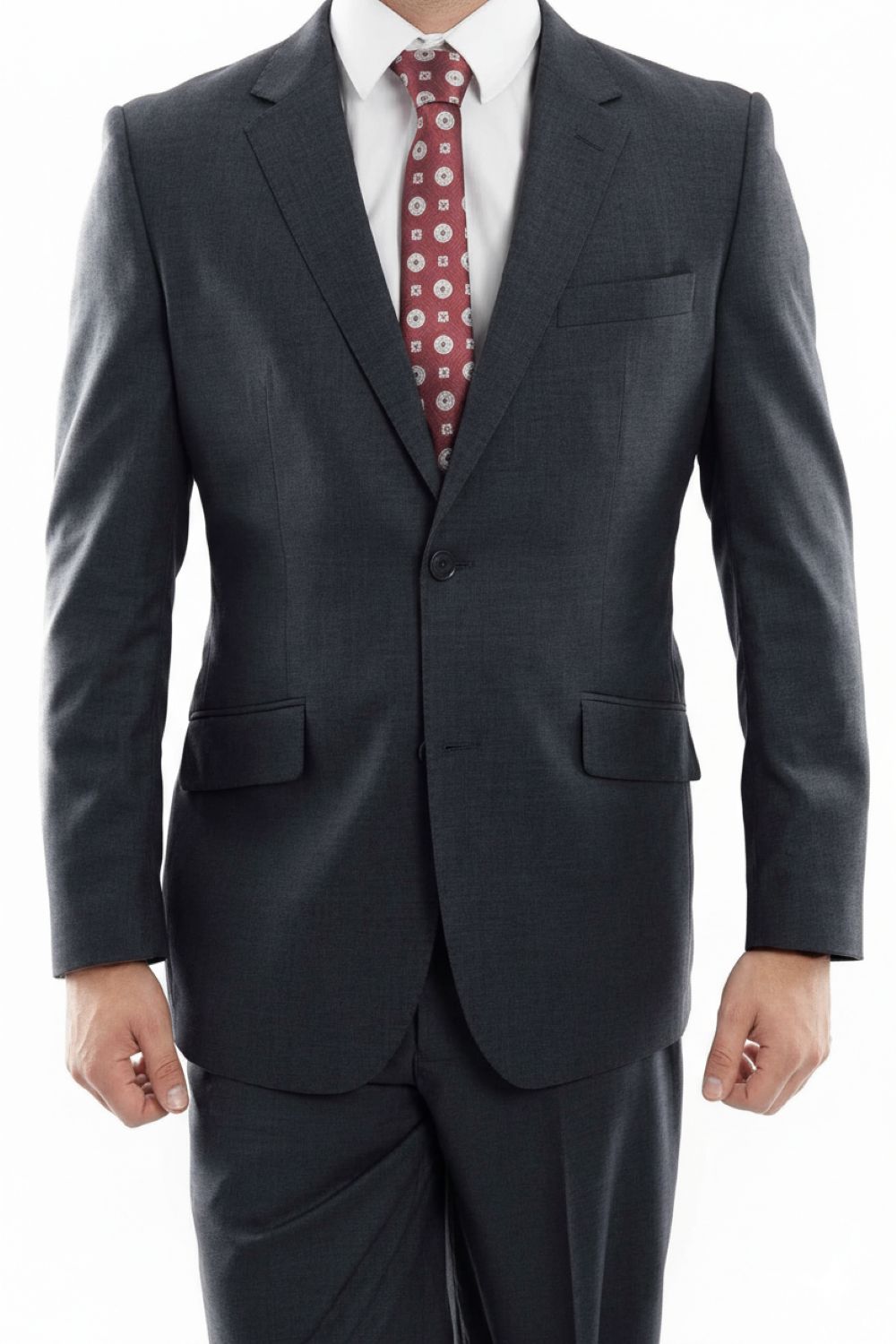 Arezzo Collection 100% Wool 2-Piece Suit - Navy