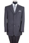 "Grey Pinstripe Suit - Men's Classic Fit 3-Button Banker Style"