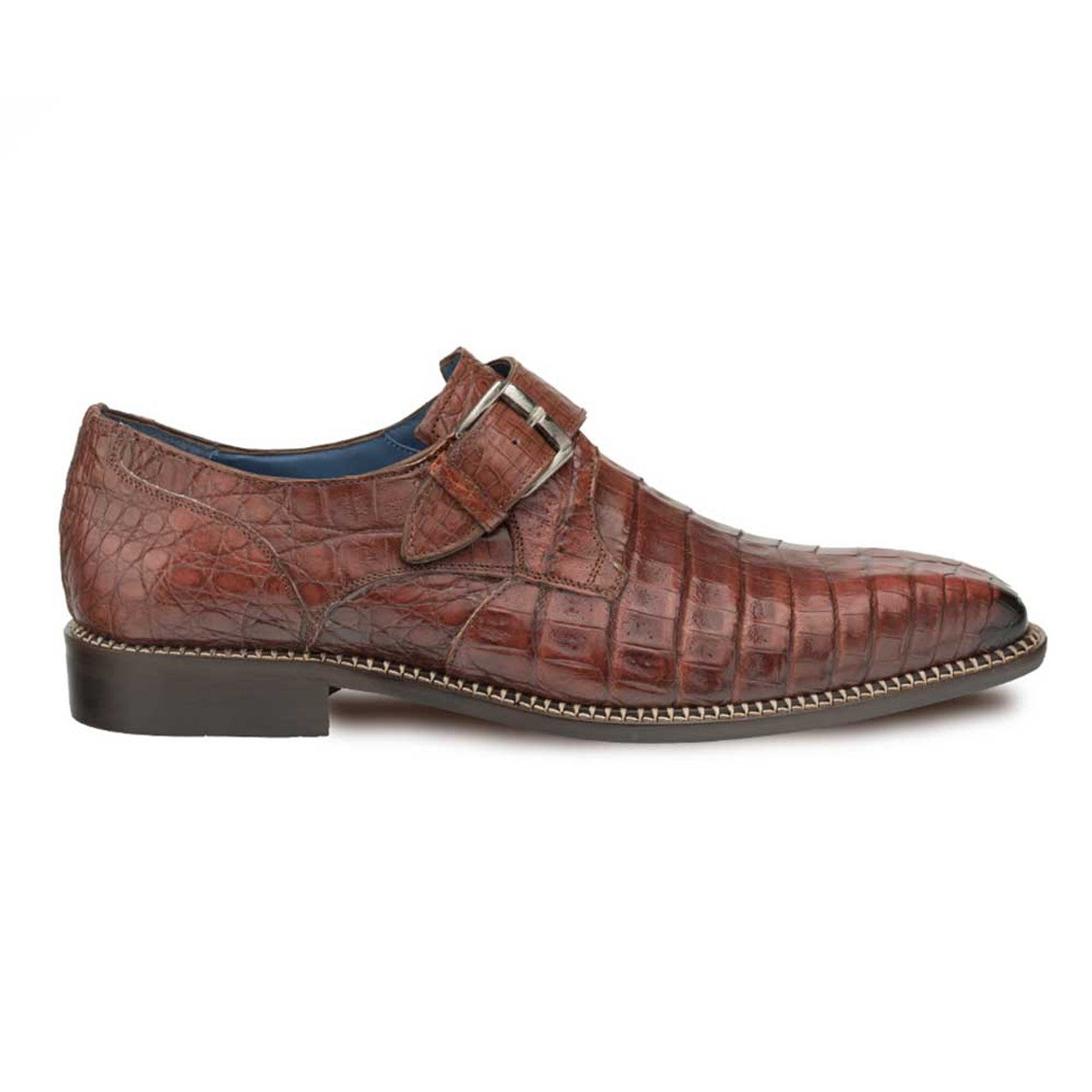 Mezlan Magnus Sport Genuine Crocodile Monk Strap Mens Slip On - 8 M