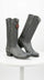 Men's Los Altos Boots 7 Toe Genuine Teju Lizard Sanded Black Leather Boots Handcrafted