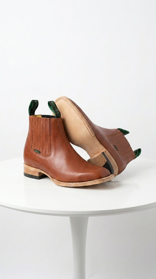 Mens Square Toe Ankle Boots