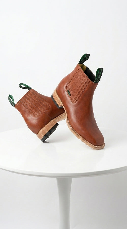 Mens Square Toe Ankle Boots