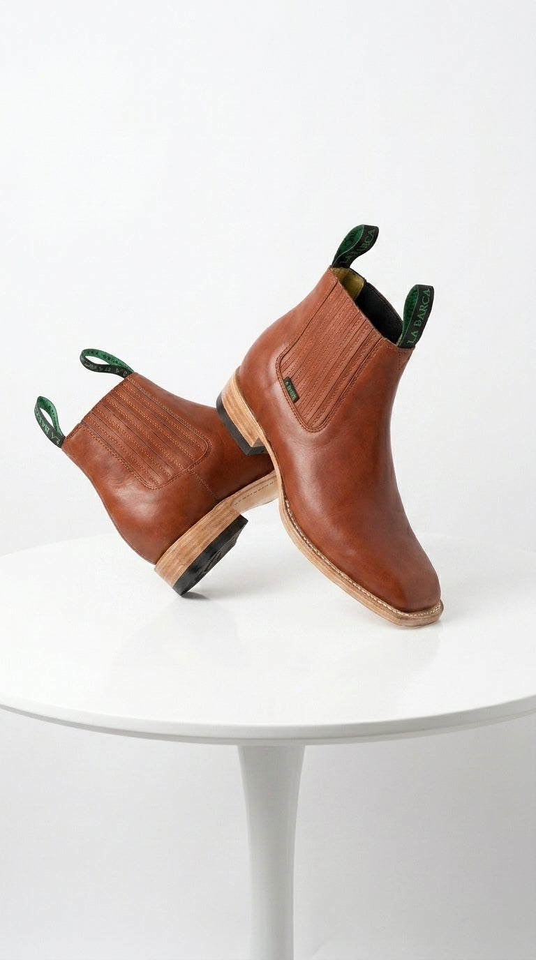 Mens Square Toe Ankle Boots