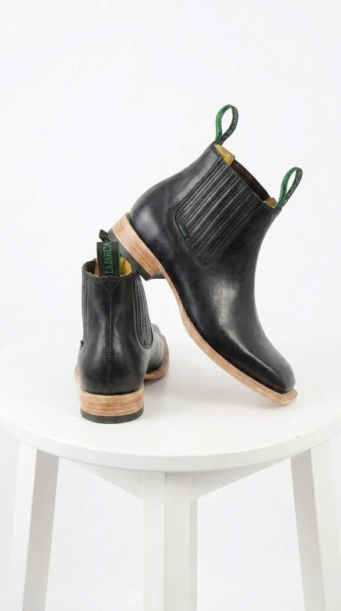 Mens Square Toe Ankle Boots