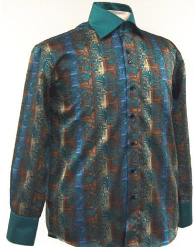 Green Clubwear Shirts With Button Cuff