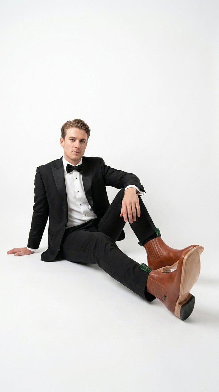 Mens Square Toe Ankle Boots