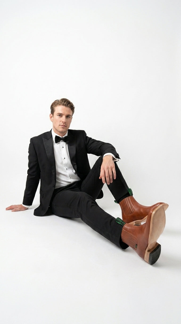 Mens Square Toe Ankle Boots