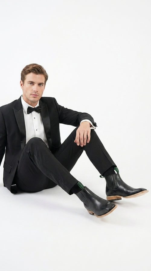 Mens Square Toe Ankle Boots