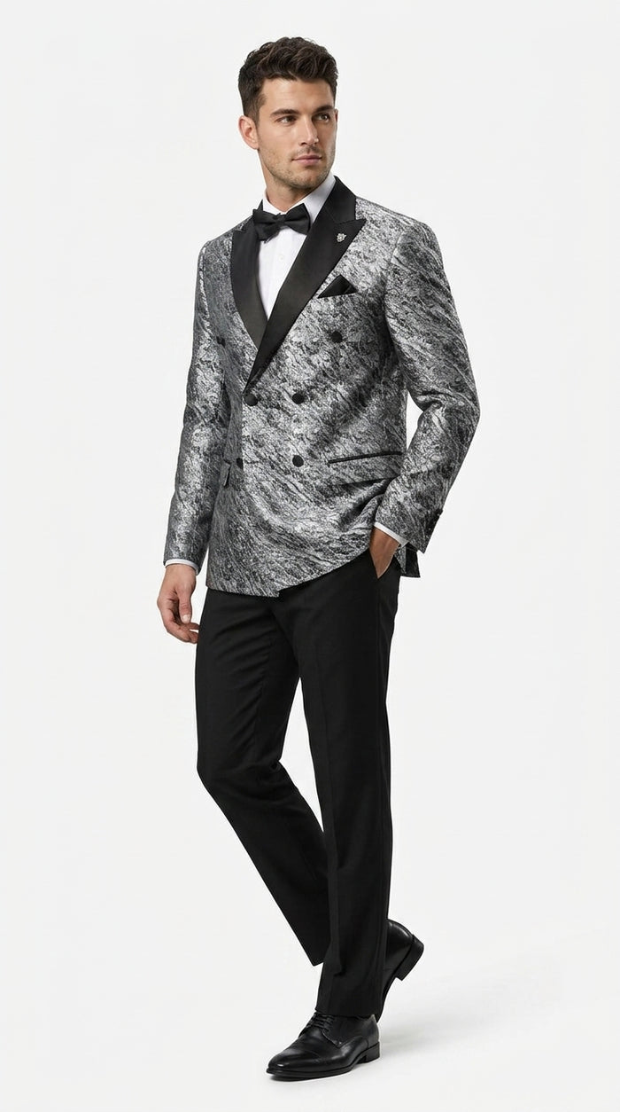 Stacy Adams Men’s High Fashion Pattern Sport Coat, Hybrid Fit Formal Blazer in Bronze, Silver, Red and Purple
