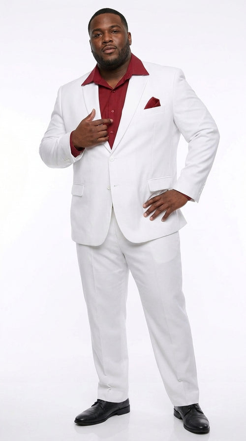 Men’s Tony Montana Scarface White Suit, Movie Inspired Costume Suit with Red Shirt