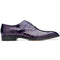 Men's Belvedere Mare Ostrich Leg & Eel Skin Dress Shoe in Purple
