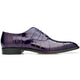 Men's Belvedere Mare Ostrich Leg & Eel Skin Dress Shoe in Purple