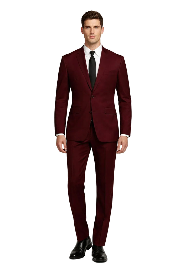 Men's Maroon Color ~ Slim Fit Burgundy Maroon Suit ~ Wine Suit