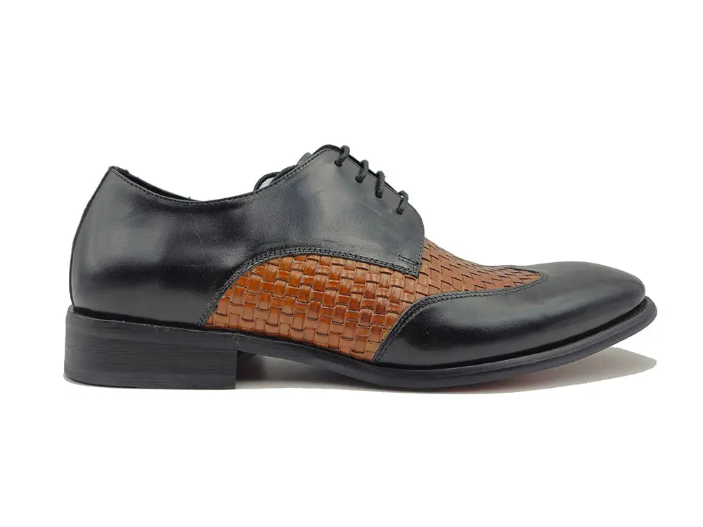 Medallion Wing-tip Basket Weave Four Eyelets Oxford - 9