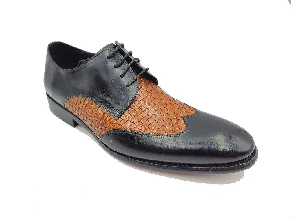 Medallion Wing-tip Basket Weave Four Eyelets Oxford - 9