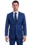 Cheap Priced Suit - Men's Two Button Modern Fit Linen Look Summer Suit blue