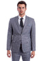 Cheap Priced Suit- Men's Two Button Slim Fit Vested Solid Basic Color Medium Grey Suit