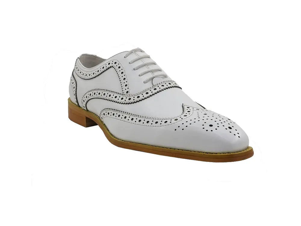 Men Medallion Wingtip Brogue Shoes - 7.5