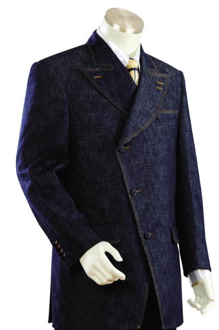 Men's Long Zoot Suits in Blue Color mensusa
