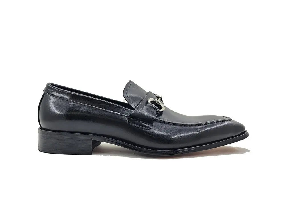 Carrucci Men's Burnished Signature Buckle Loafer